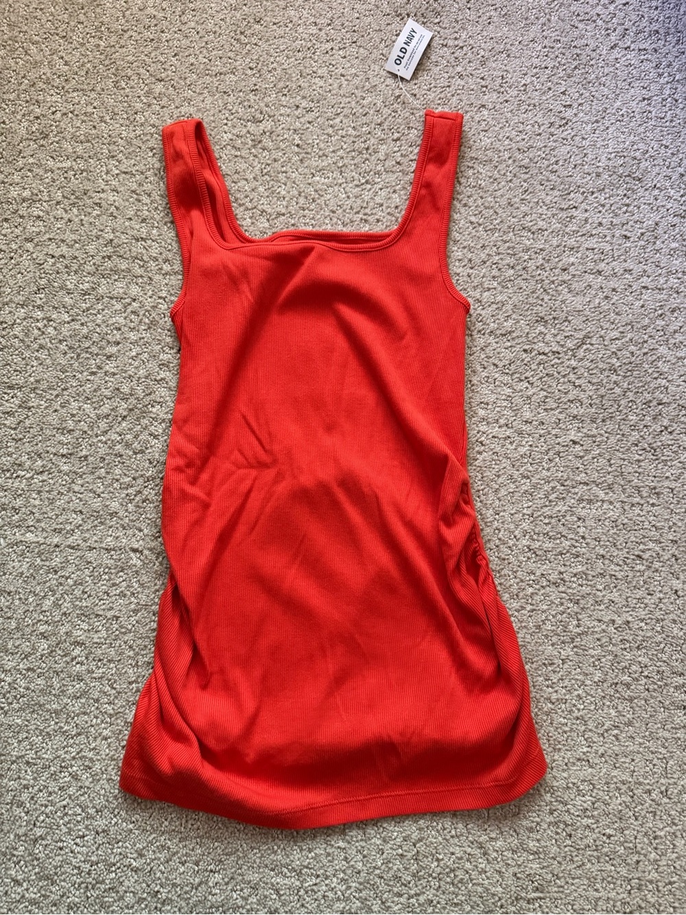 NWT!  Maternity OLD NAVY Red/Orange Ribbed Tank